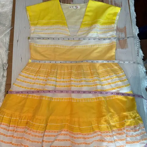 Lemlem Stripe V Neck Sleeveless Mini Dress Coverup Size XS