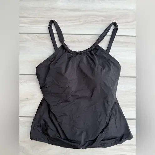 Jantzen Audry Tankini Bikini Top & Comfort Core Bikini Bottoms Black Size 8 NWT