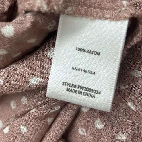 Indigo Rising Mauve Polka Dot Ruffle Mini Skirt