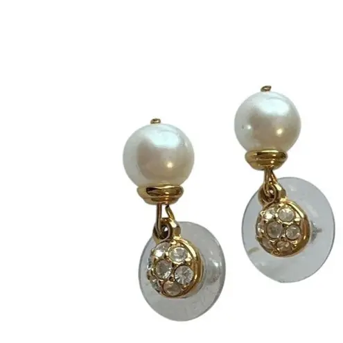 Swavorski Swarovski Crystal Pearl Drop Earrings Wedding Bridal Dainty Prom Everyday Style