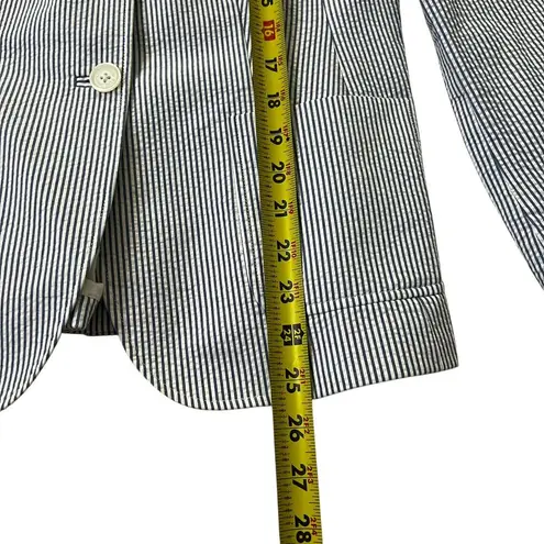 Brooks Brothers Blue & White Striped Two Button Blazer Women Size 8 | 35-14