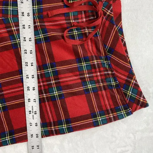 Source Unknown Red Tartan Plaid Pajama Pants Women's Large Holiday pjs - Image 3