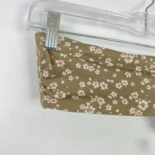 ANDIE NWT Swim The Bora Bora Top Bikini Top Ditsy Floral Olive Size XS NEW
