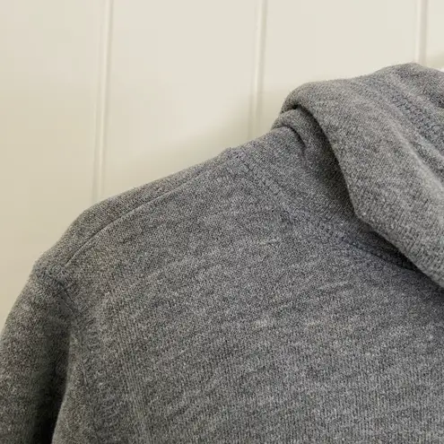 Made for life EUC women’s gray cowl neck drawstring hooded sweatshirt top medium