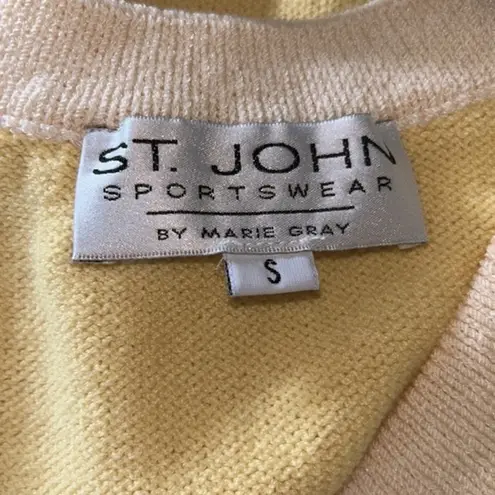 St. John  by‎ Marie Gray Knit Cropped Sweater Tank Top Size Small