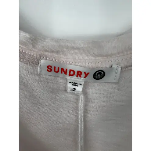 Sundry Women's Peach Pop Tie Dye Racerback Tank Top Stretch Multicolor Size 2