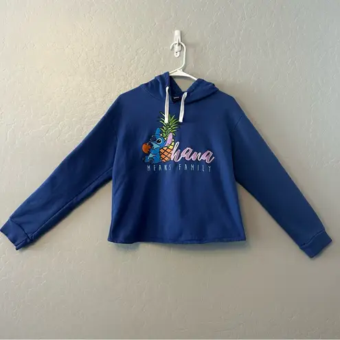 Disney ⭐️ Lilo & Stitch blue icon long sleeve girls hoodie size XL