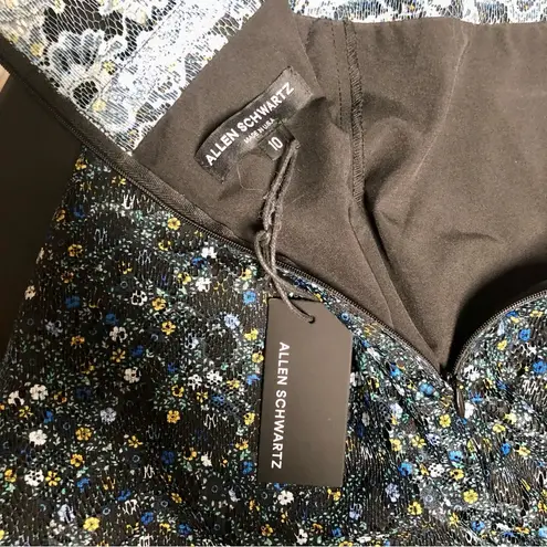 ABS Allen Schwartz NWT Eden Bustier Floral Print Midi Semi-Sheer Mesh Panels 10