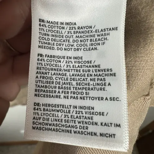 Lands' End NEW  Womens 3X/24W-26W Shirt Jacket Khaki Cotton Blend Chore Barn