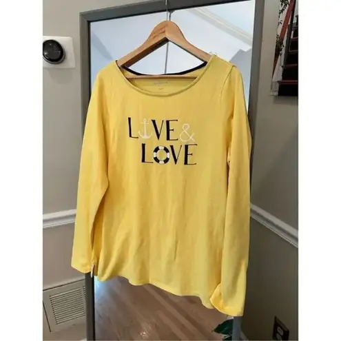 kim rogers Live Love Long Sleeve T Shirt Size Large