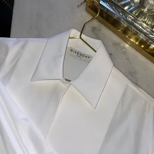 Givenchy Crystal Embellished Cotton-Poplin Shirt in White