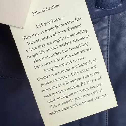 Gestuz Midi Blue Lambskin Leather Belted Pouch Skirt New with Tag W2004 Sz S 2