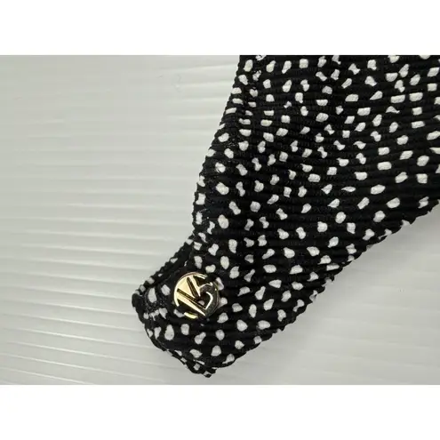 BuffBunny Collection Bikini Bottoms High Cut Cheeky Black White XS