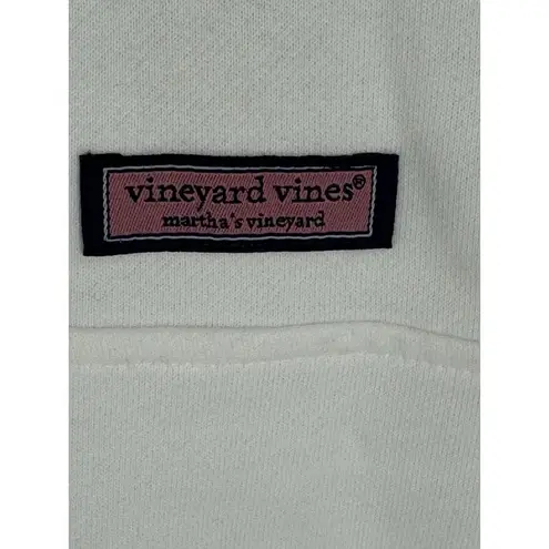 Vineyard Vines  Woman's White 1/4 Zip Pullover Shep Shirt Sweatshirt Top Size S