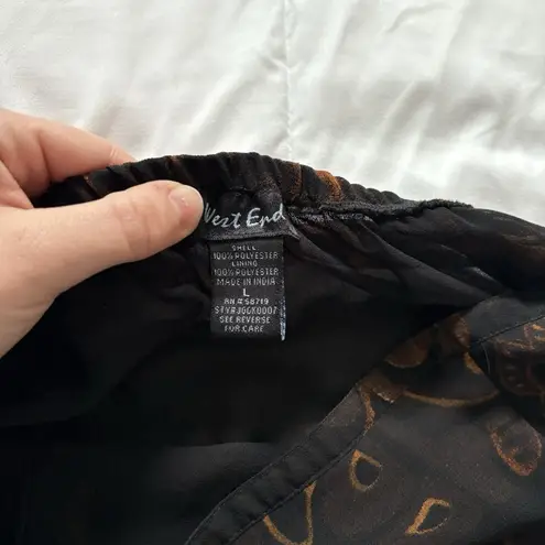 Vintage West End Maxi Skirt Womens Large Brown Floral Boho Fairy Grunge Y2K 90s