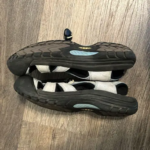Keen Women's Closed Toe Sandals - light blue/grey w/black sole. Size 6