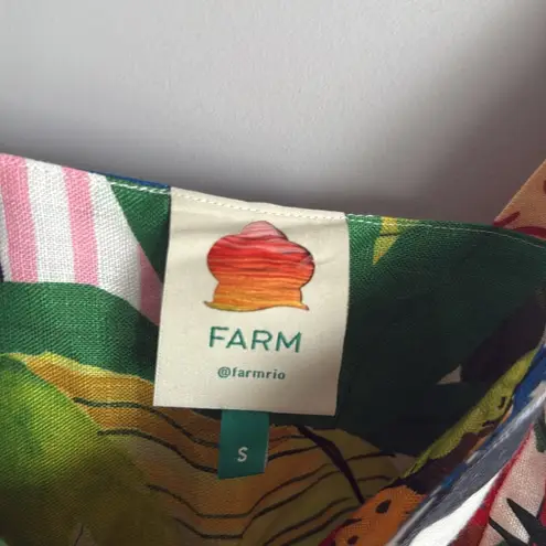 Farm Rio NEW Tropical Fair Linen Mini Dress