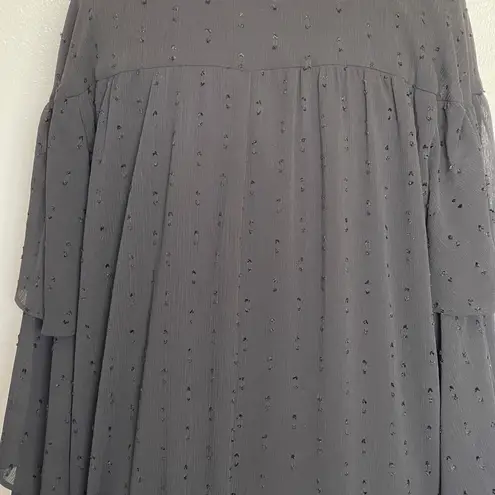 Happy X Nature Womens Dress Sz Small Tiered Swiss Dot Layered Ruffle Gothic