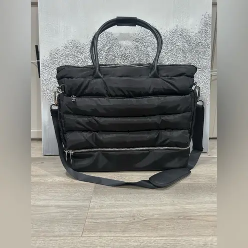 iPack Puffy Fashion Tote Luggage Bag Travel Adjustable Black