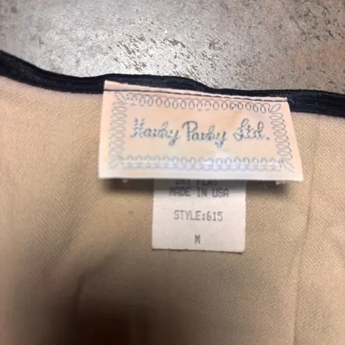 Hanky Panky 90’s LTD Vintage Rose Print Mesh Black & Red Fishnet v-neck Size: M