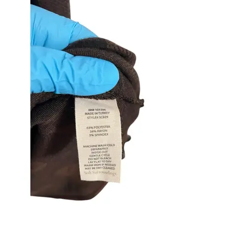 Soft Surroundings Mad About You Blouse LP Brown Plaid Cozy Fall Button Top