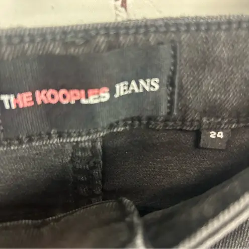The Kooples Black slim leg ladies denim buttonfly retro emo size 24 waist