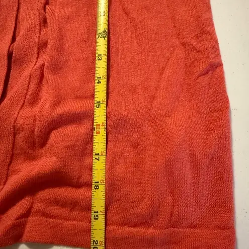 J.Jill Open Drape Cardigan Sweater Flame Orange