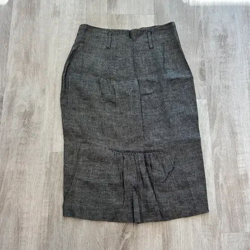 Bebe grey button from peplum back vintage pencil skirt