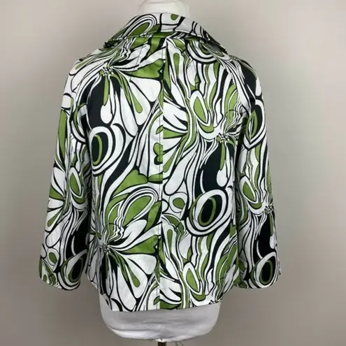 Vertigo Paris Vertigo Paris Cropped Jacket L Multicolor Button Up 3/4 Sleeve Lightweight