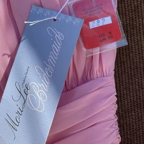 Madeline Gardner Formal Dress Women’s Sz 8 Pink Rose Long Dress MoriLee NWT