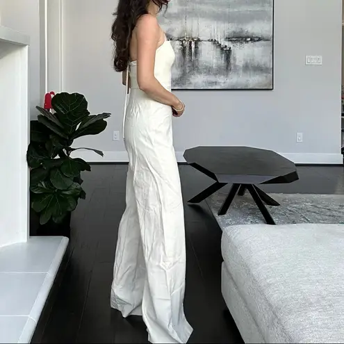 Alexis NWT Rohani Halter Jumpsuit New Size medium. Elegant Cream Jumpsuit