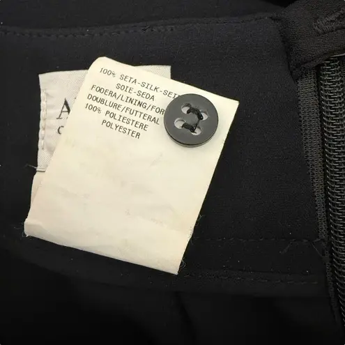 Armani Collezioni 100% Silk Black Pencil Skirt Womens 2 Straight Office Siren