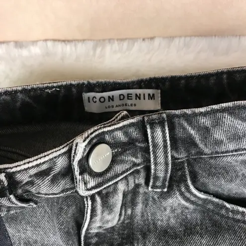 ICON DENIM Grey Denim Maxi Skirt with Front Slit NWT Size 24 Gray