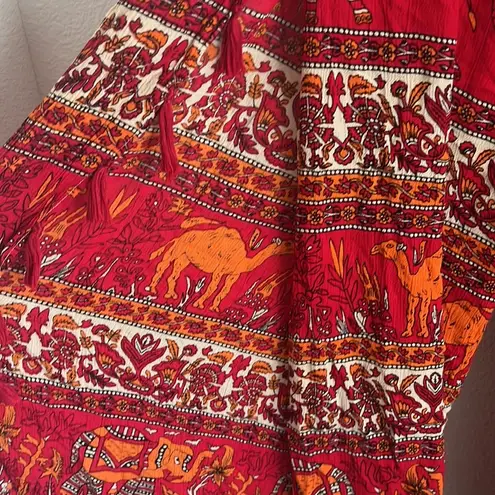 Raga  Boho Split Wide Leg Boho Elephant Camel Pants Festival Medium