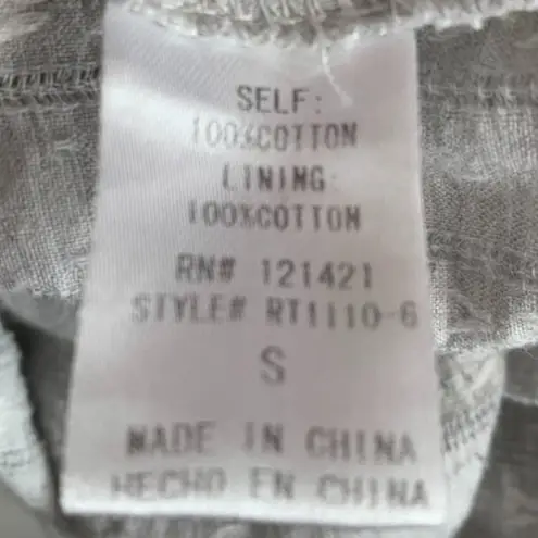 Ellison Gray Vertical Striped Short Sleeve Blouse