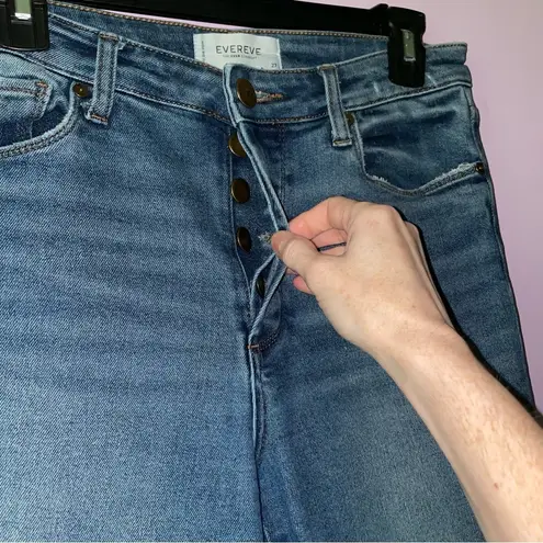 Evereve Size 27 The Ever Straight High Rise Fit Button Fly Medium Wash