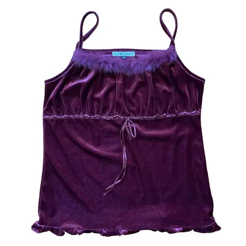 Camisole with fur trim