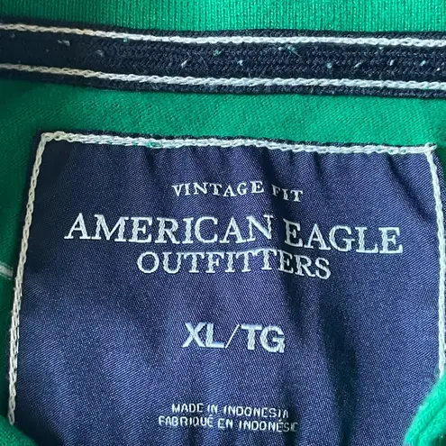 American Eagle  Outfitters Green Short Sleeve Polo Shirt