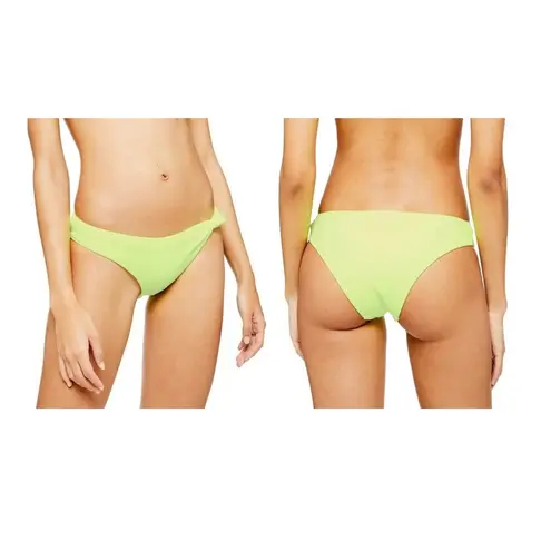 Topshop NEW  Velour High Leg Bikini Bottoms size 6 Green