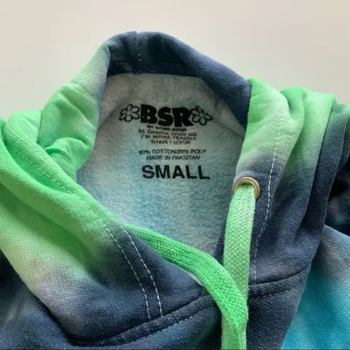 By Samii Ryan | BSR Logo Multicolor Tie Dye Hoodie Sweatshirt Small Blue