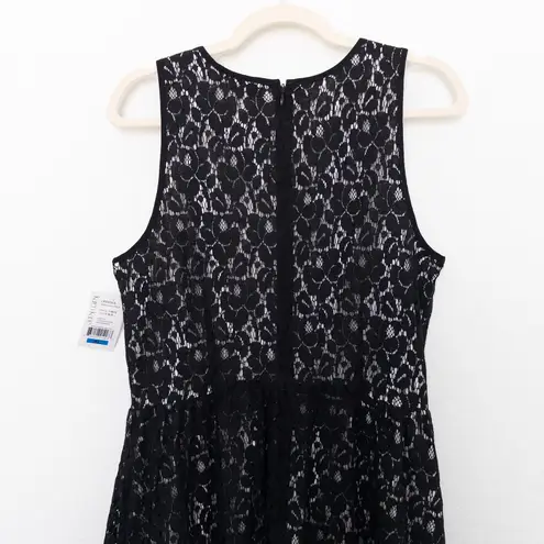 Karen Kane Karen Kane Womens Dress Size XL Black Lace Overlay Sleeveless Romantic Cocktail