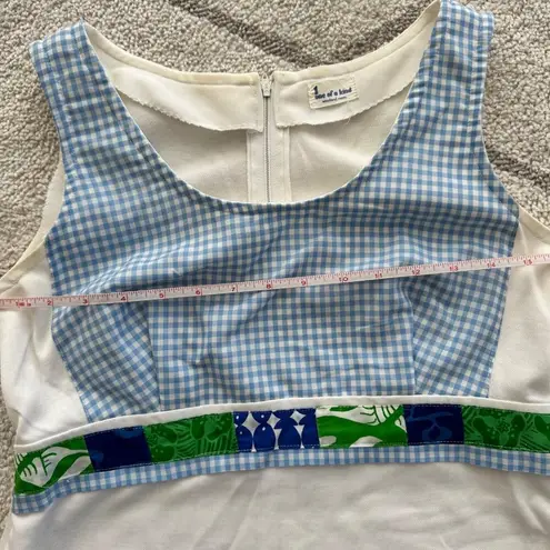 Vintage 70s Handmade Tennis Dress Sleeveless, Tenniscore Preppy Vibes Blue Size M