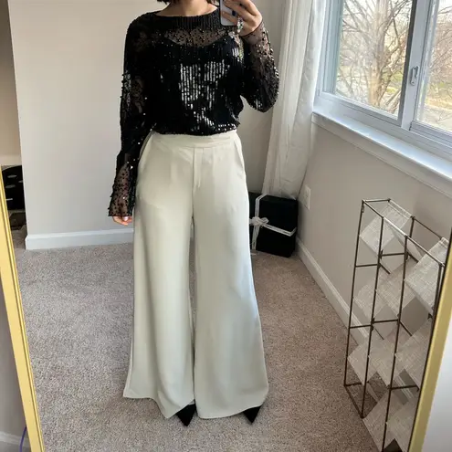 Black Sequin Sheer top with cami set. S