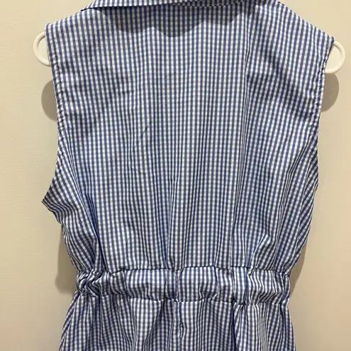 Max Chic Blue and White Checkered Shirt