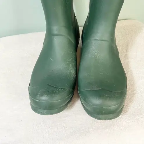 Hunter  Women's Green Adjustable Waterproof Original Tall Rain Boots Size 8M / 9W