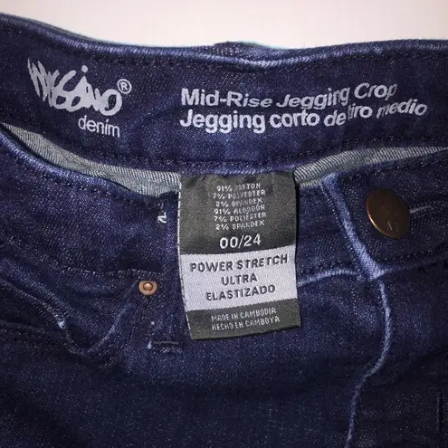 Mossimo Jeans Size 00/24 Jeggings Power Stretch Blue