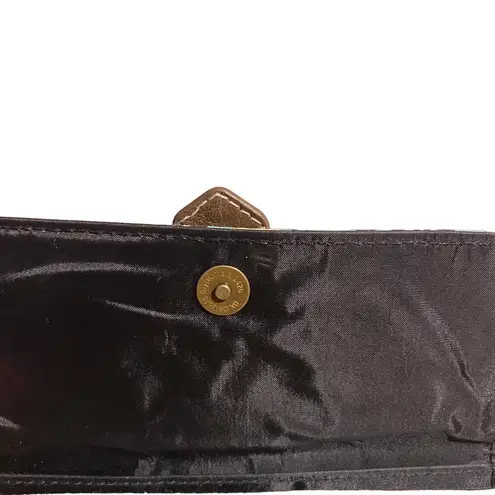 Tribal Aqua Blue Elephant Boho Button Closure Trifold Envelope Wallet Women