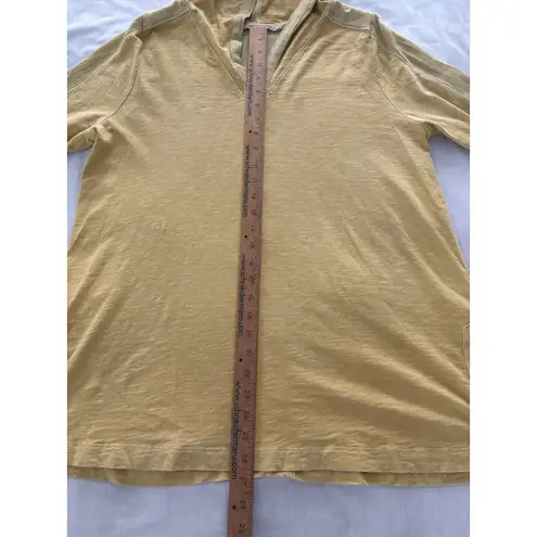 Soft Surroundings Hoodie Tunic Size L Heather Yellow Pullover Light Sustainable