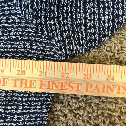 Ming Wang  Heritage Fit Cardigan Size PL Navy Blue & White Sweater Coastal NWT