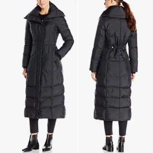 Cole Haan  Premium Down Coat Super Warm Long Black Winter Puffer Women’s Sz Small